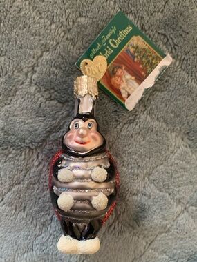 Old World Christmas Mr. Ladybug Ornament Glass 2002 Merck Family Hanging